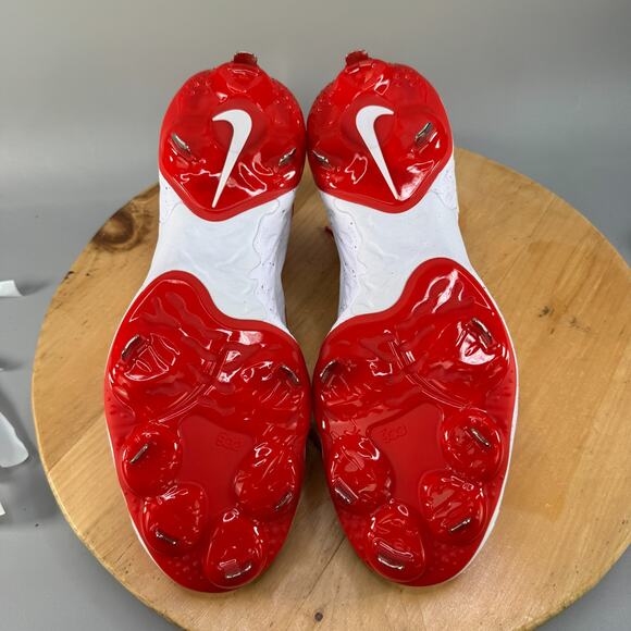 Nike Alpha Huarache Elite 4 Low Mens Size 14 Baseball Cleats Metal Red White NEW - Picture 6 of 7